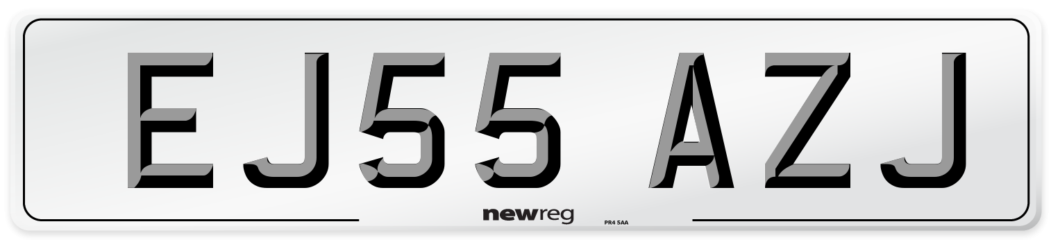 EJ55 AZJ Number Plate from New Reg